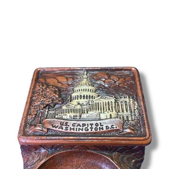 Vintage Desktop Ashtray & Cigarette Holder – U.S. Capitol Washington D.C. Souven - Picture 4 of 7